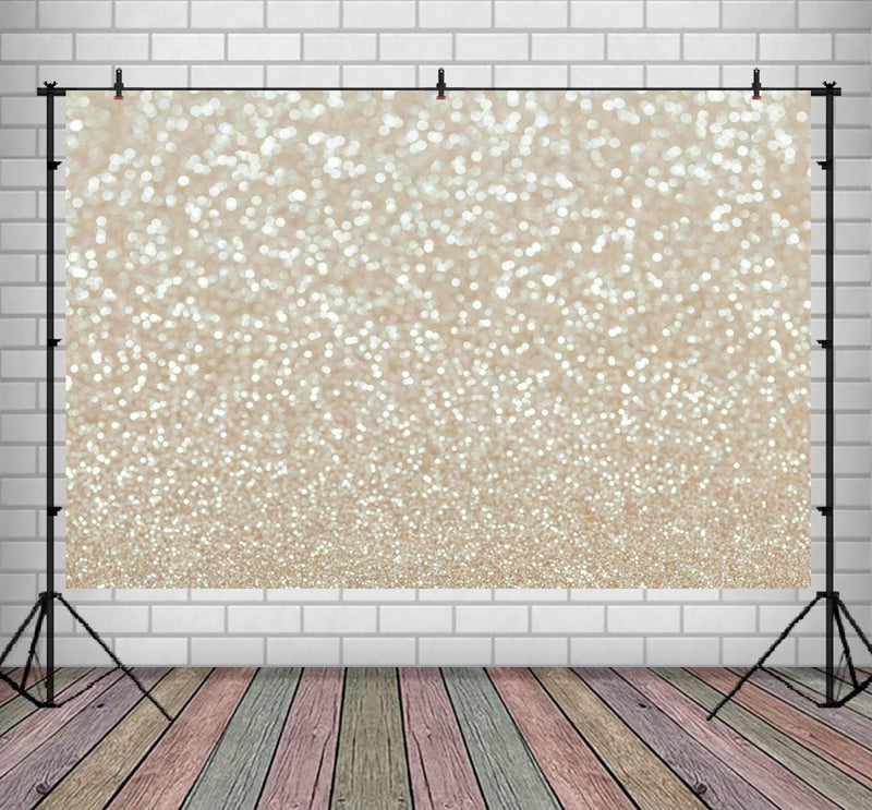 LoveInM Lvory Bokeh Backdrop Shinning Spots(Not Glitter) Birthday Photography Background Happy Wedding Baby Shower Newborn Baby Anniversary Day Selfie Portrait Valentine's Day Party Decoratio - Image 1